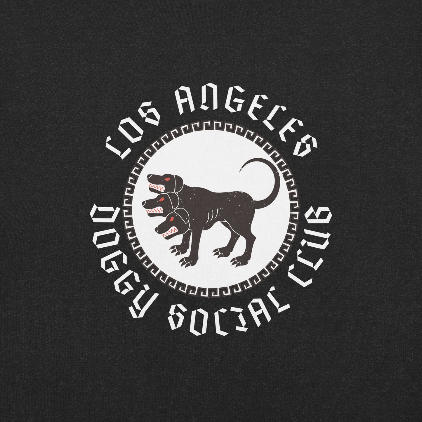 Unisex t-shirt Cerberus White Logo Los Angeles Doggy Social Club