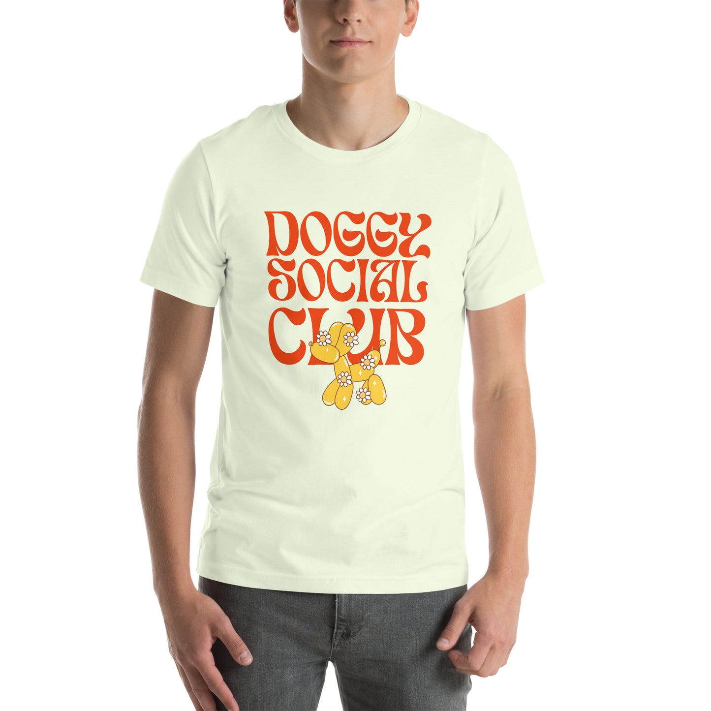 Unisex T-Shirt Doggy Social Club Retro 60's Balloon Dog