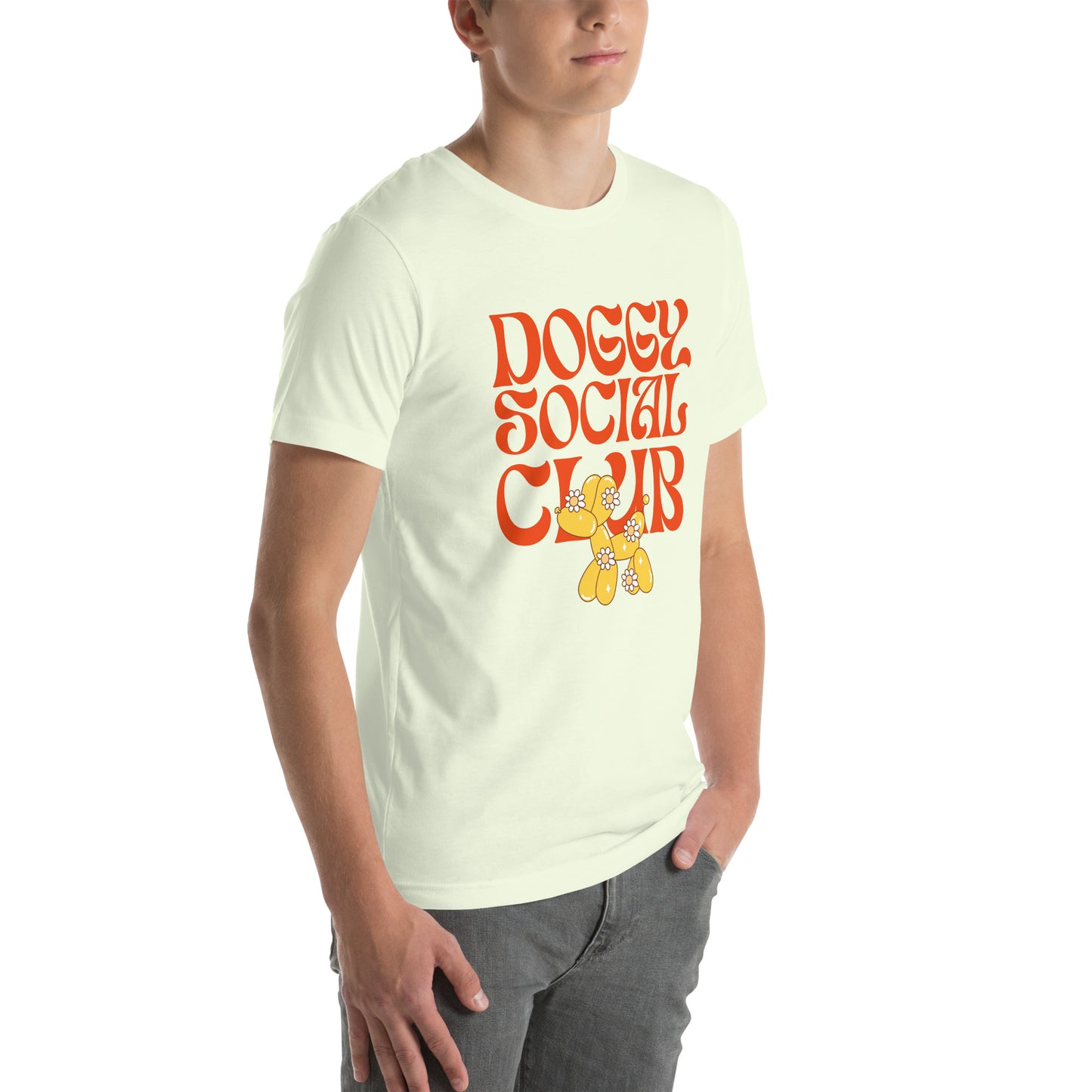 Unisex T-Shirt Doggy Social Club Retro 60's Balloon Dog