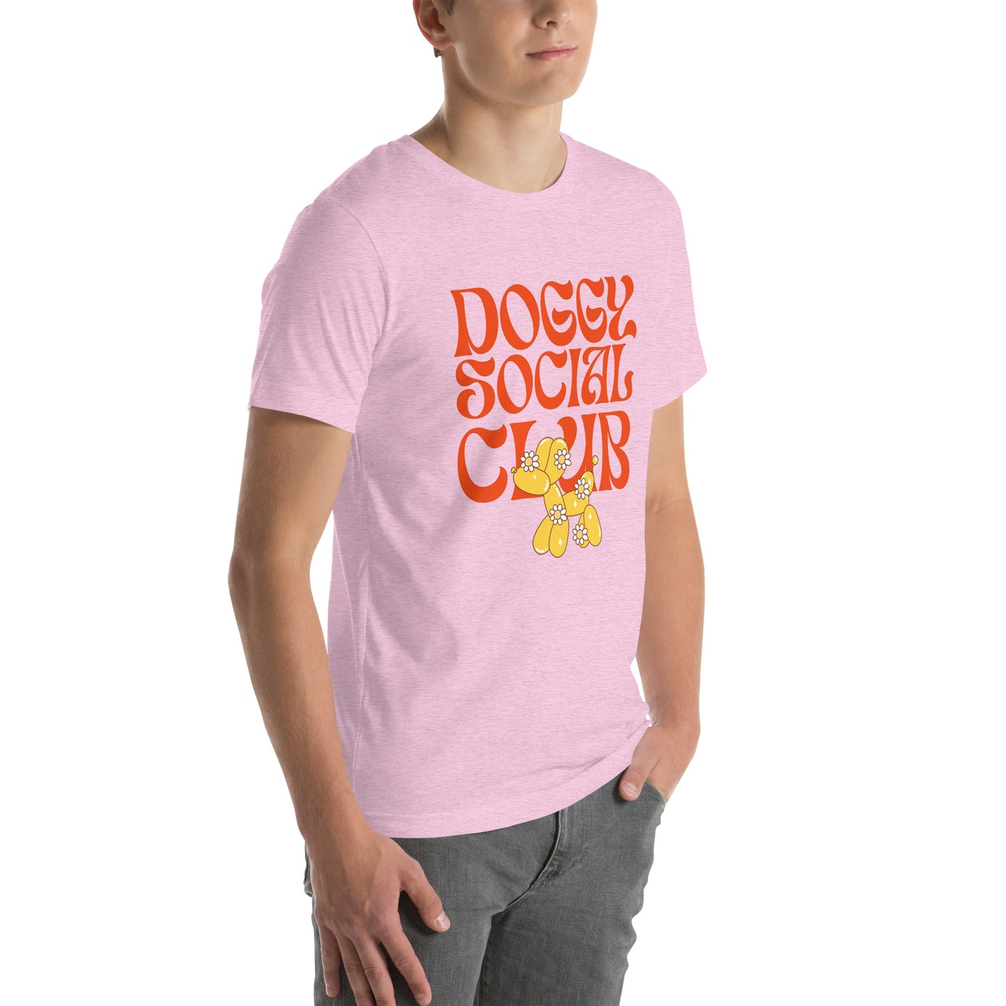 Unisex T-Shirt Doggy Social Club Retro 60's Balloon Dog