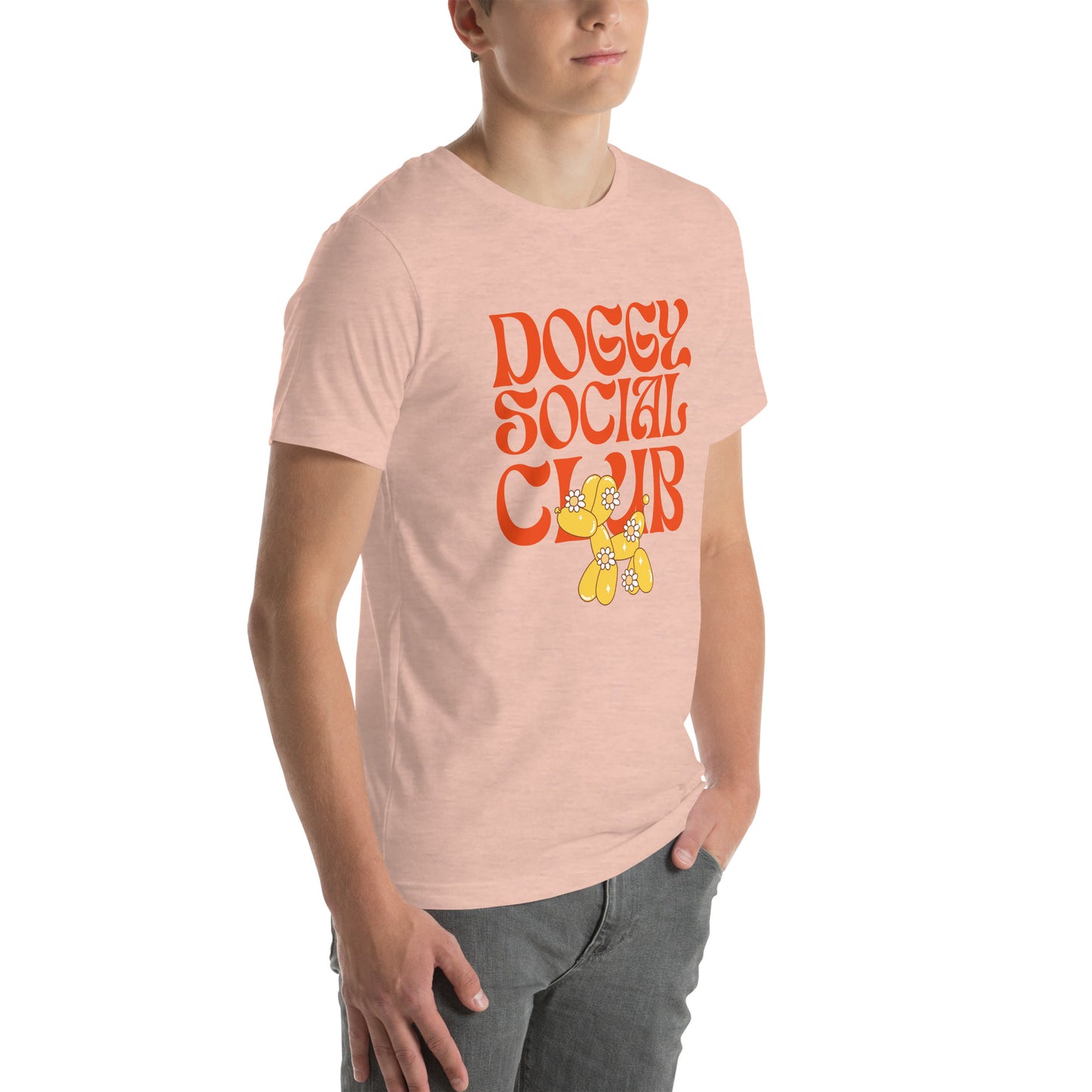 Unisex T-Shirt Doggy Social Club Retro 60's Balloon Dog