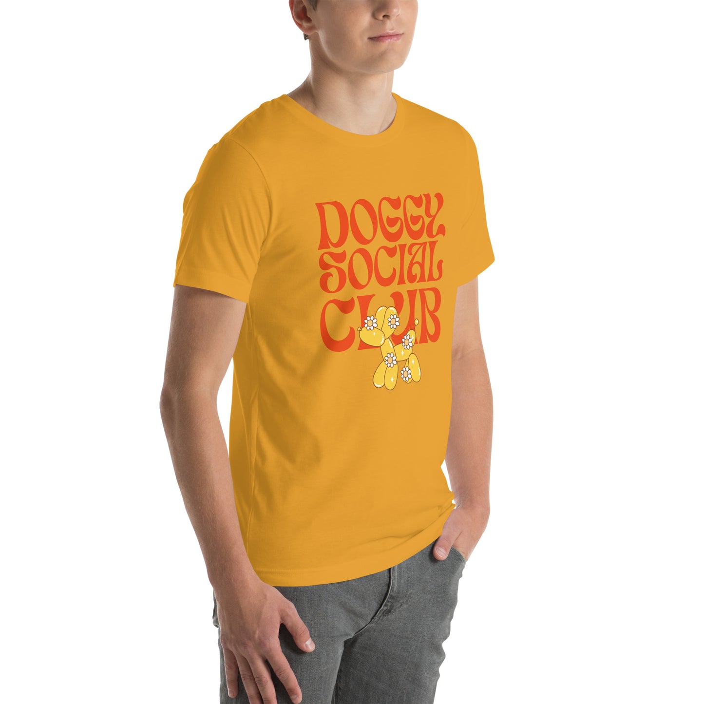 Unisex T-Shirt Doggy Social Club Retro 60's Balloon Dog