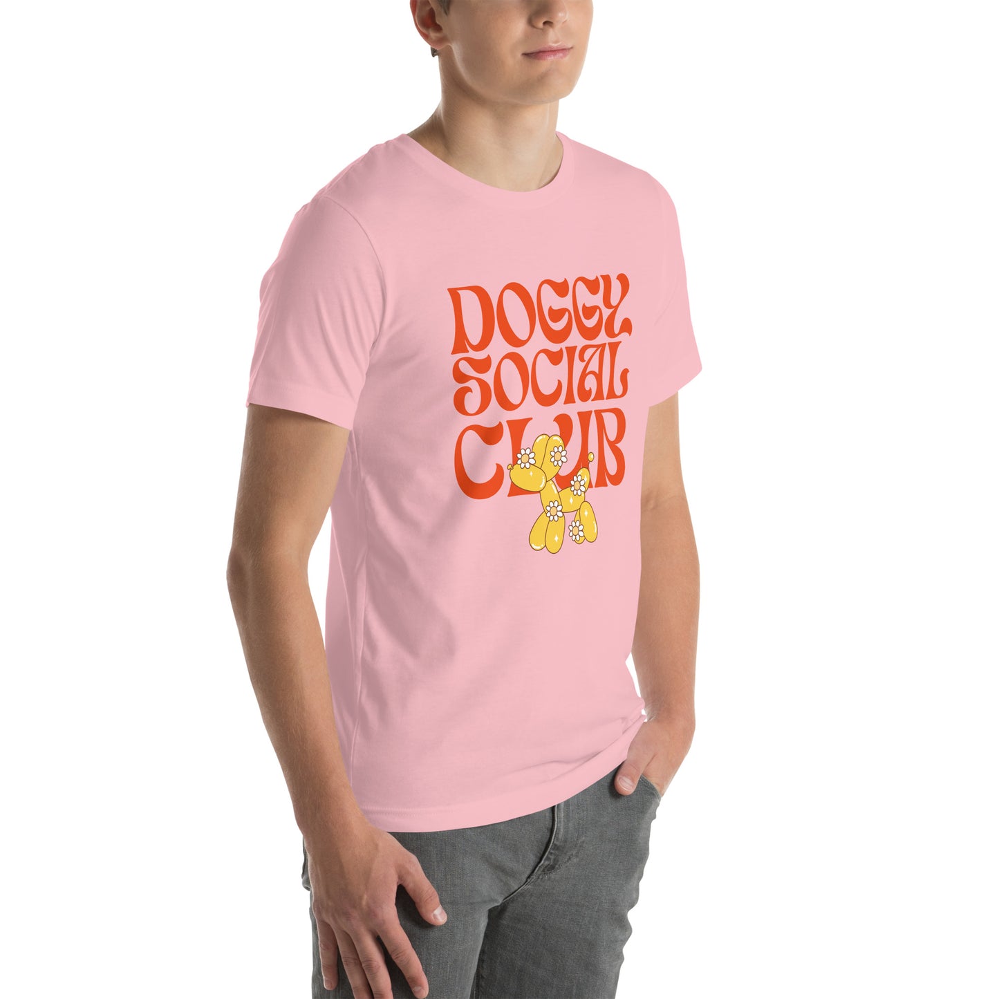 Unisex T-Shirt Doggy Social Club Retro 60's Balloon Dog