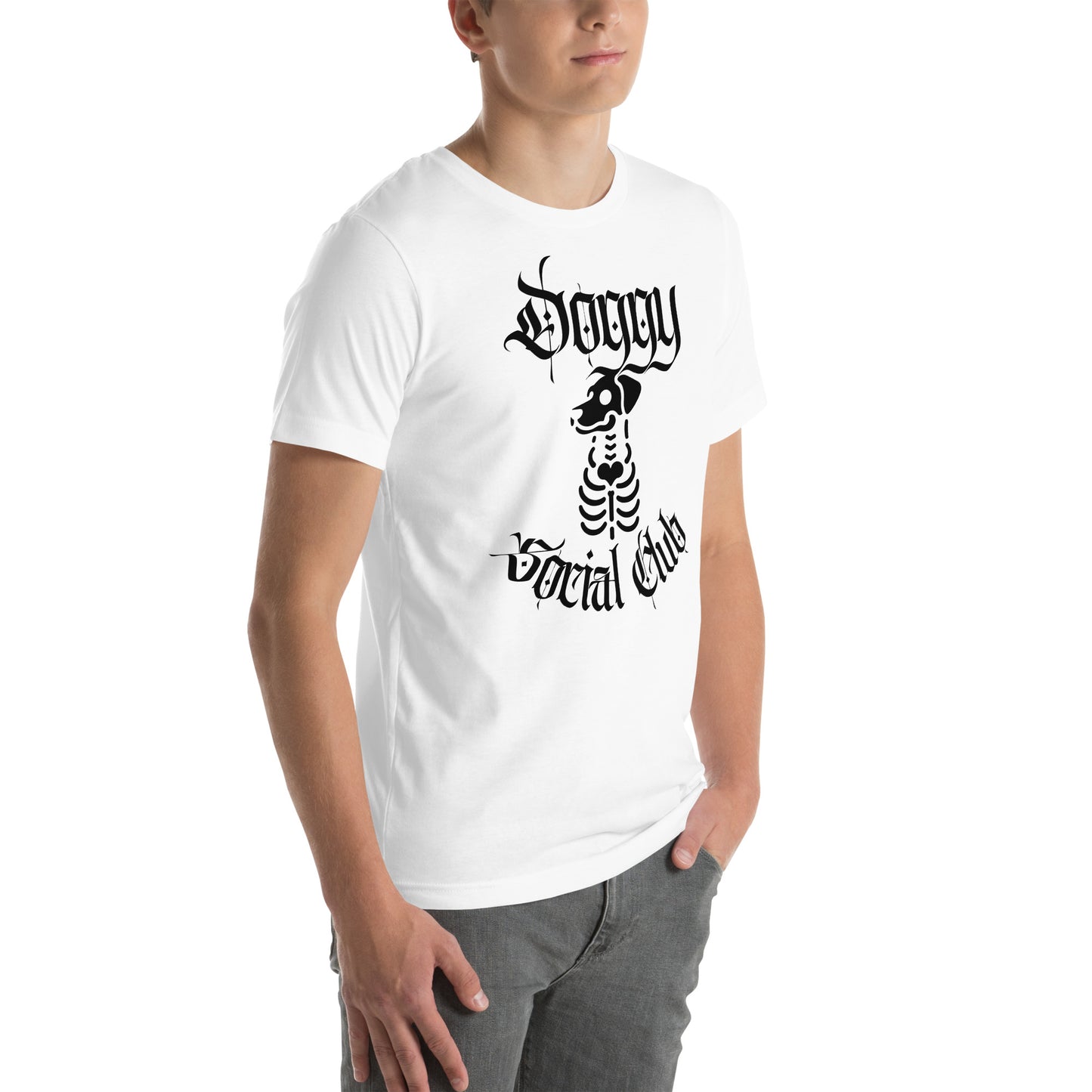 Unisex T-Shirt Gothic Skeleton Dog Doggy Social Club